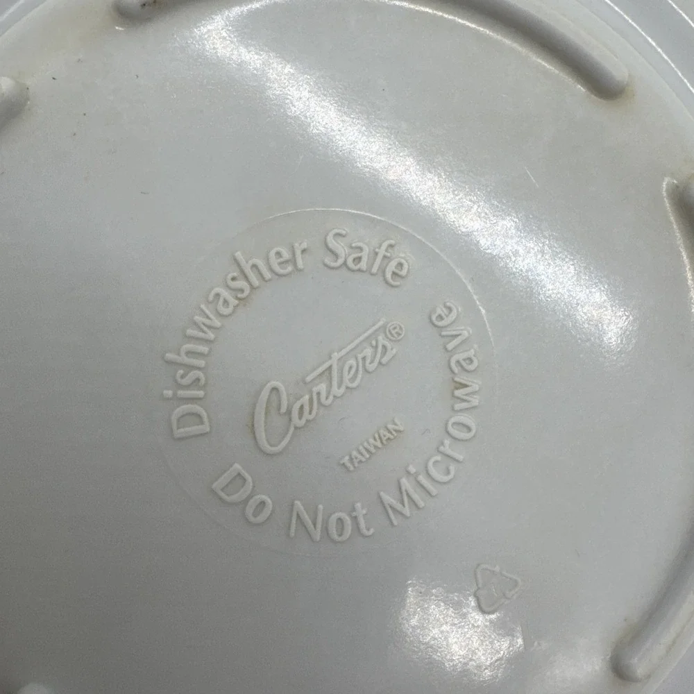 Vintage Carter's Plastic Cereal Bowl  With Rabbit, Dog And Sailboat Playing